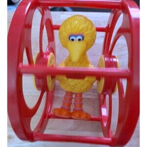 Big Bird Sesame Street Rolling Preschool Toy Retro Kids